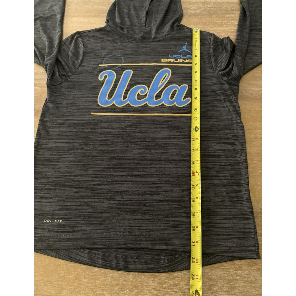 UCLA Bruins Nike Jordan Dri-FIT Youth Large Hoodie Gray NCAA Basketball Jumpman - Picture 5 of 5